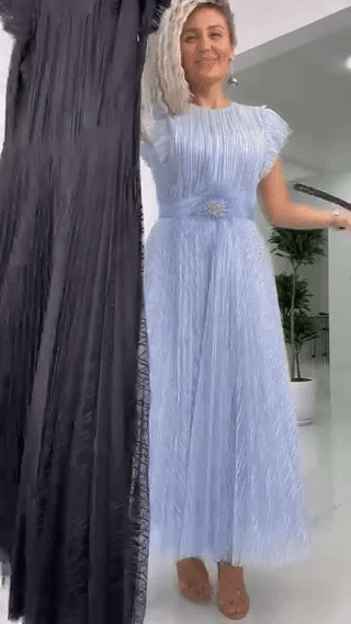 Aura | Abito in chiffon con vestibilità aderente