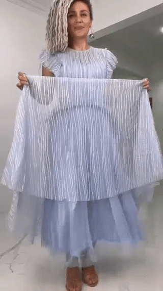 Aura | Abito in chiffon con vestibilità aderente