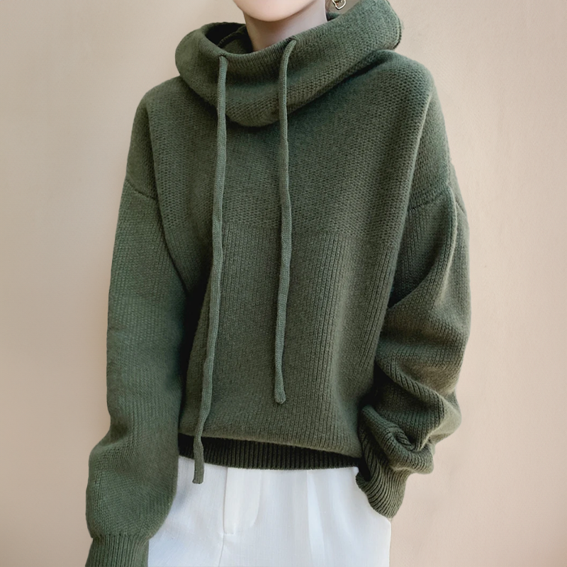 Charlotte | Maglione Con Collo Alto e Cappuccio