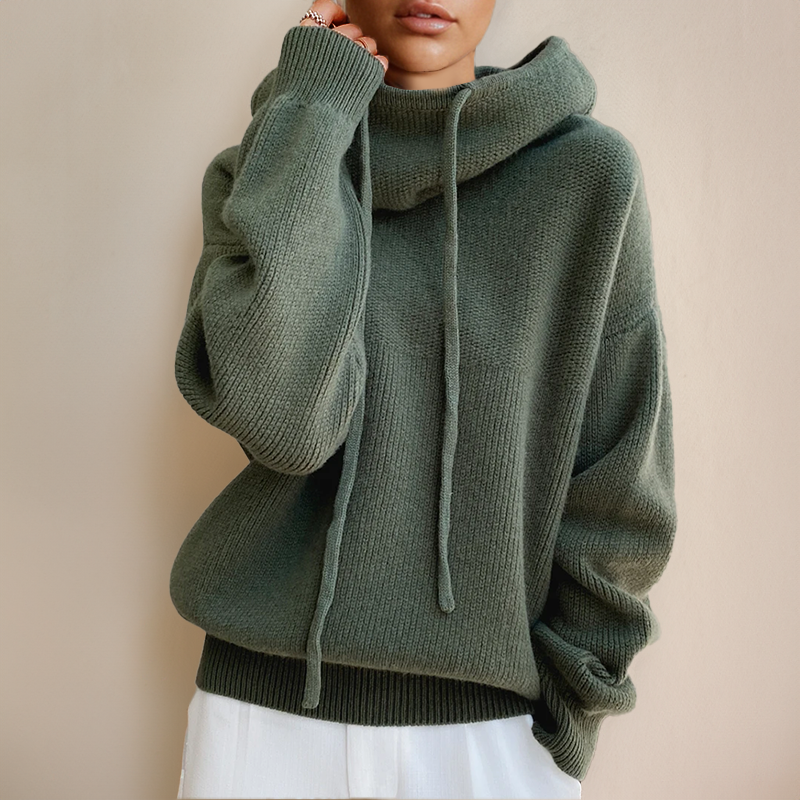 Charlotte | Maglione Con Collo Alto e Cappuccio