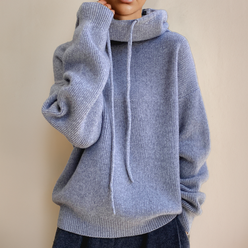 Charlotte | Maglione Con Collo Alto e Cappuccio