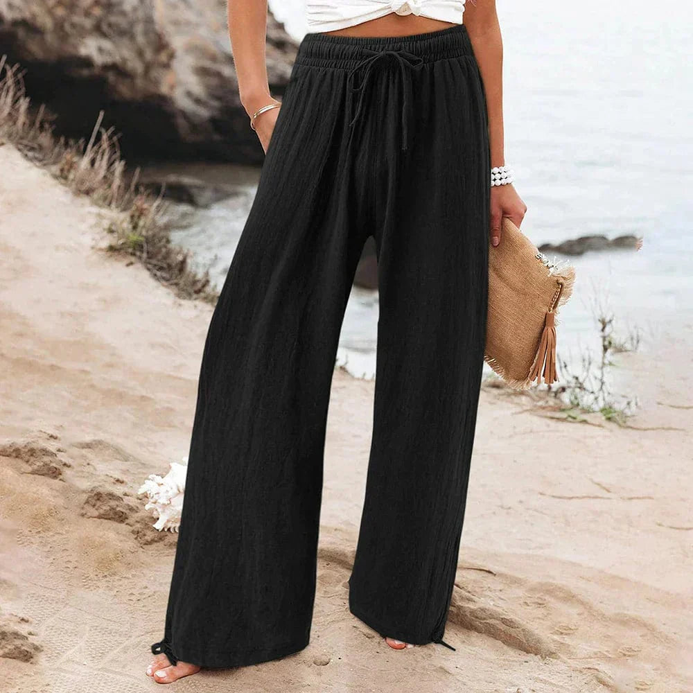 Bella | Pantalone in Lino a Vita Alta