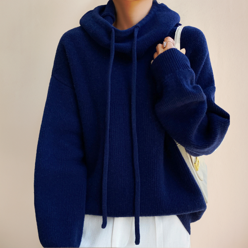 Charlotte | Maglione Con Collo Alto e Cappuccio