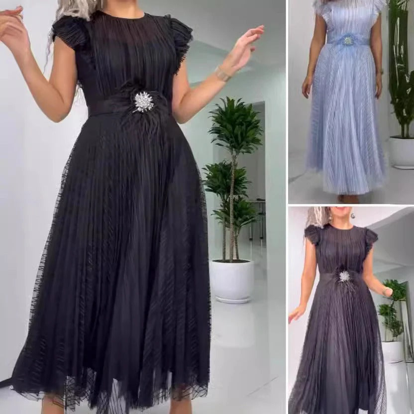 Aura | Abito in chiffon con vestibilità aderente