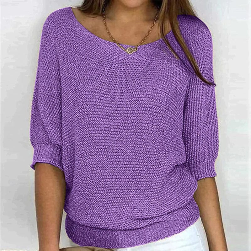 Mage | Maglione monocolore con girocollo e maniche