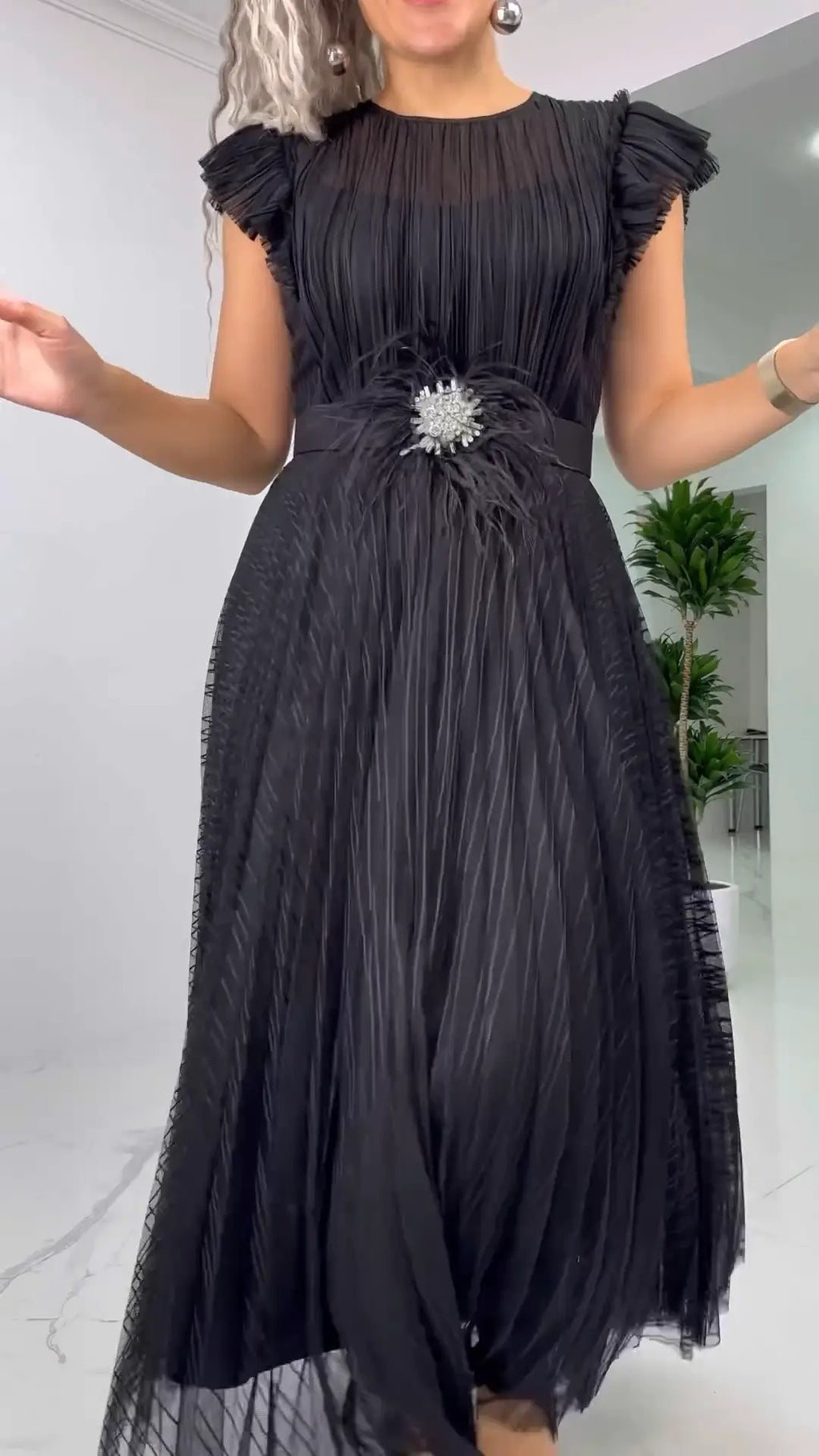 Aura | Abito in chiffon with vestibilità aderente