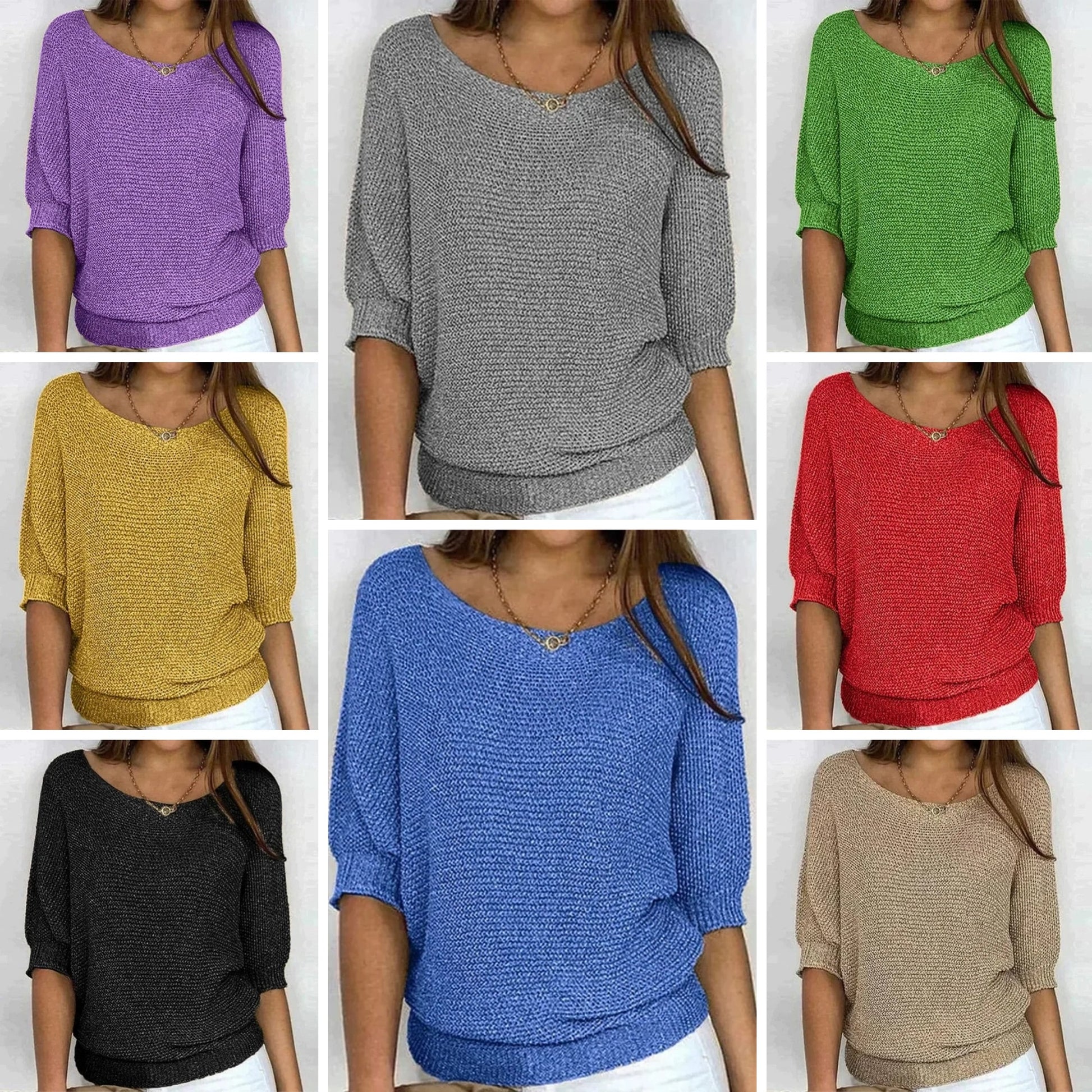 Mage | Maglione monocolore con girocollo e maniche