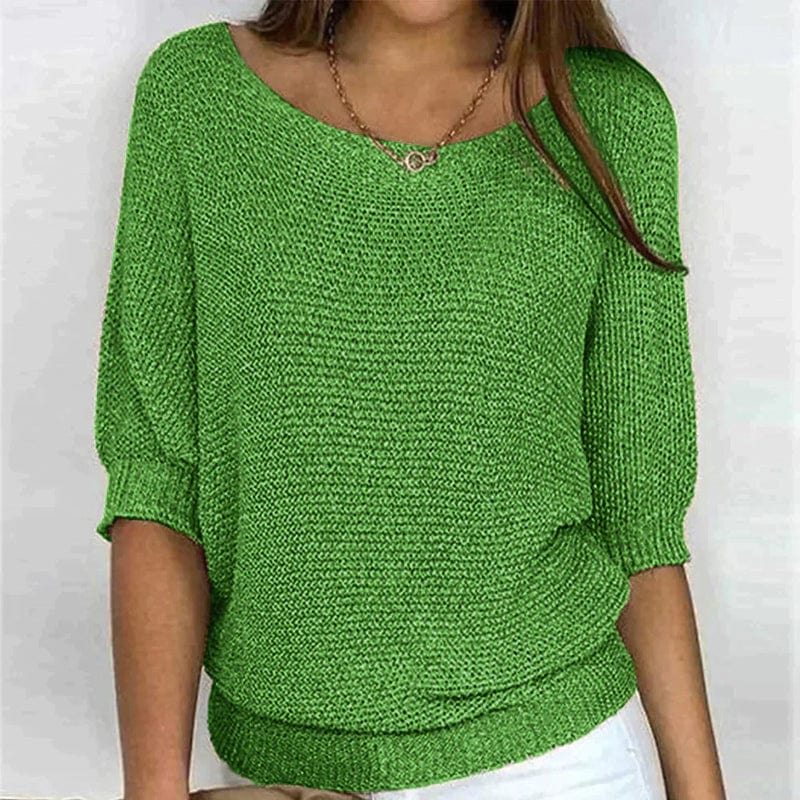 Mage | Maglione monocolore con girocollo e maniche