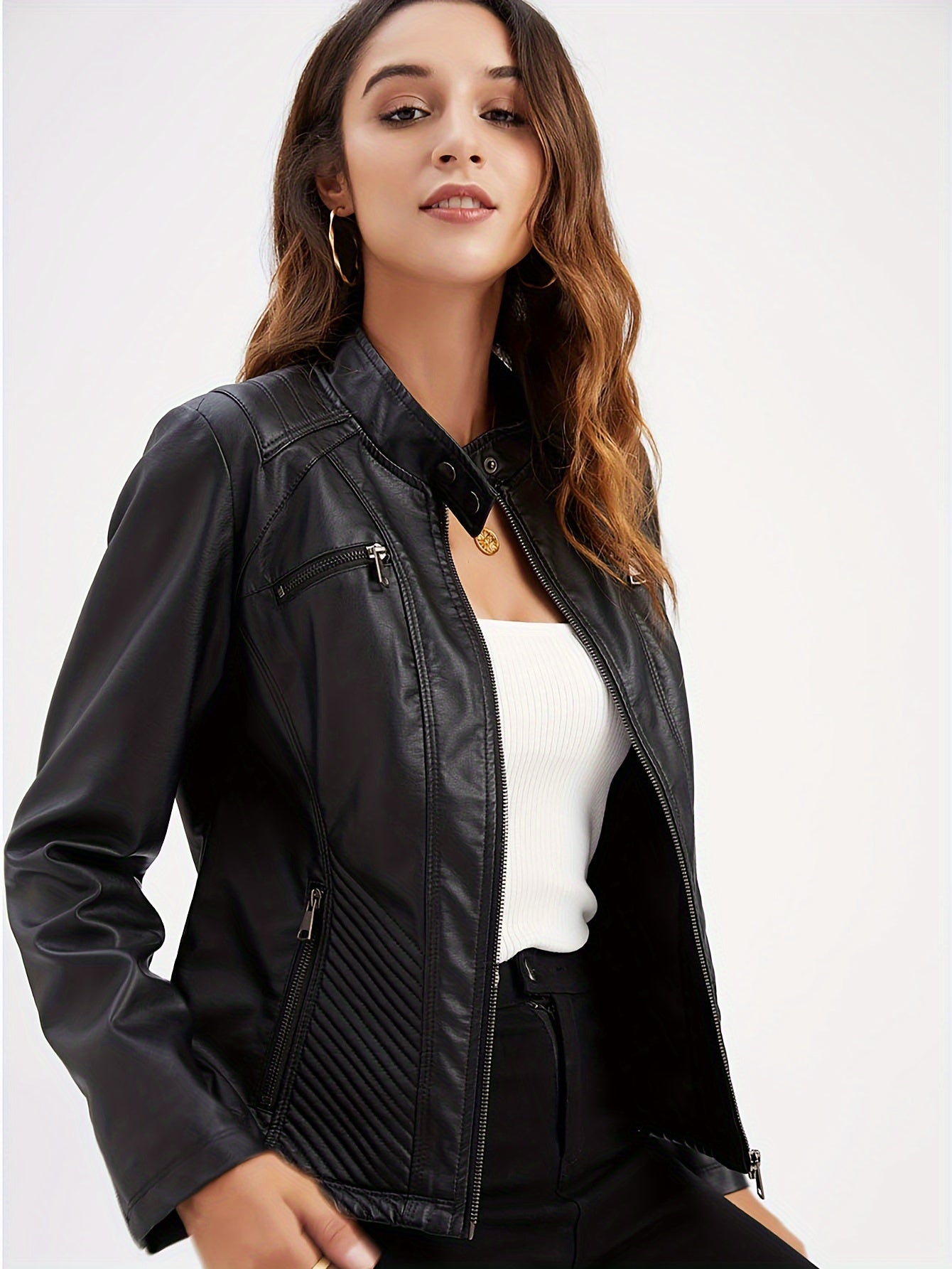 Naomi | Elegant Giacca in Pelle Donna