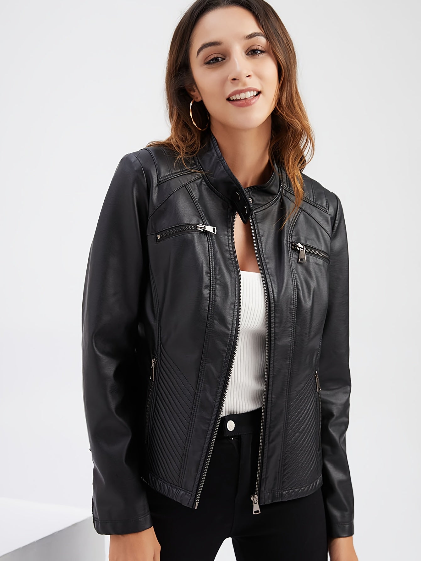 Naomi | Elegant Giacca in Pelle Donna