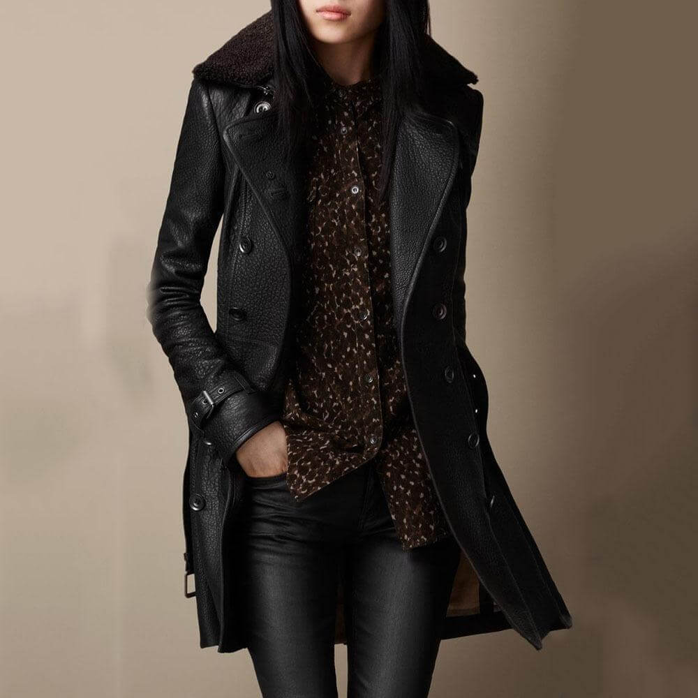 Viktoria | Trench Coat in Pelle Lussuoso