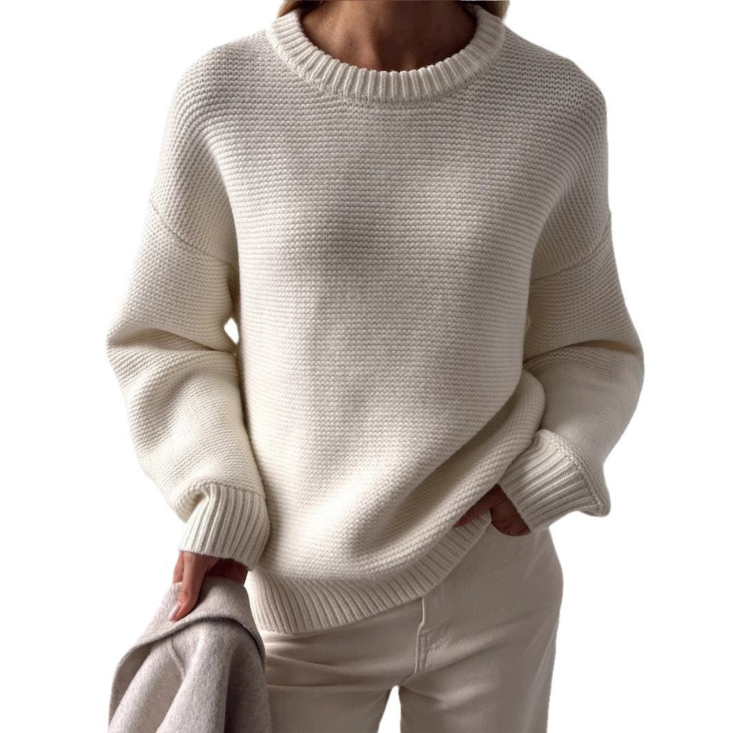 Eva | Maglione a Maglia con Collo Rotondo e Maniche Lunghe