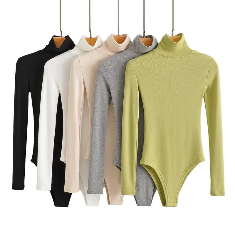 Khourtney | Maglione Basic con Collo Alto 