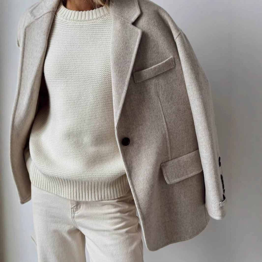 Eva | Maglione a Maglia con Collo Rotondo e Maniche Lunghe