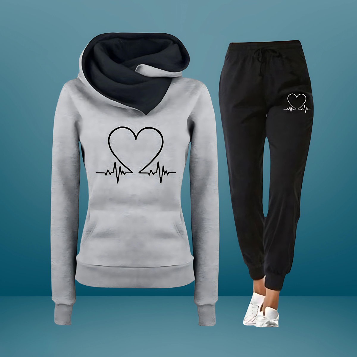 Heartbeat | Felpa Cuore e Battito