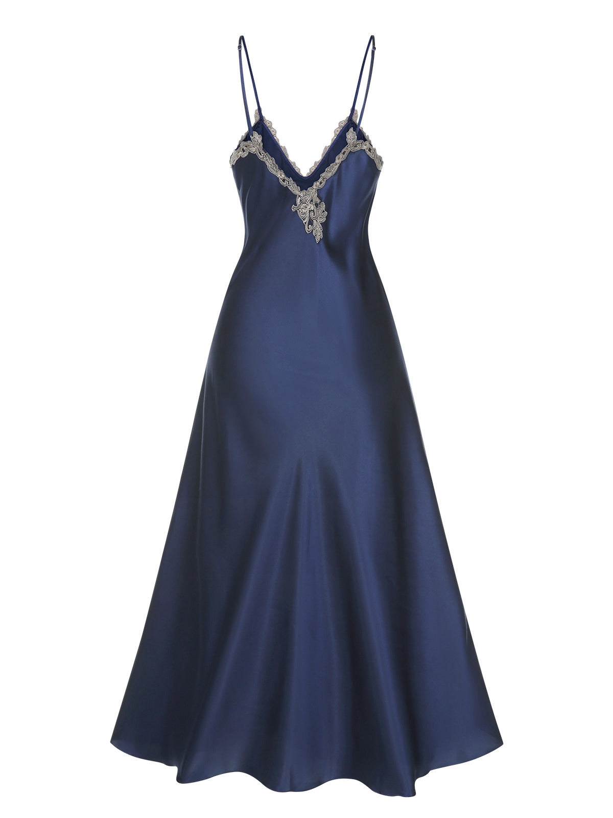 Lisa | Camicia da Notte in Satin Artificiale Ricamato