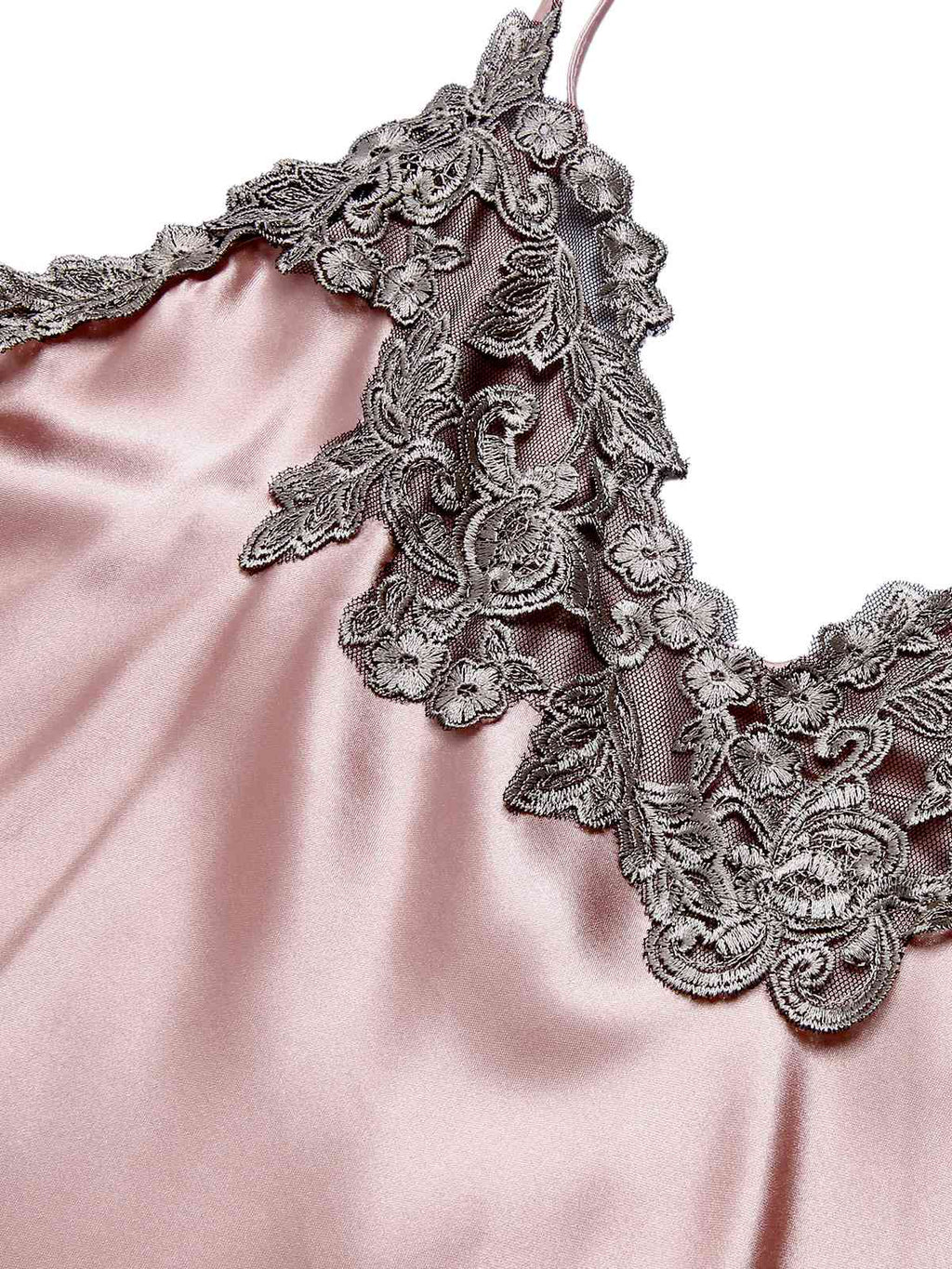 Lisa | Camicia da Notte in Satin Artificiale Ricamato 