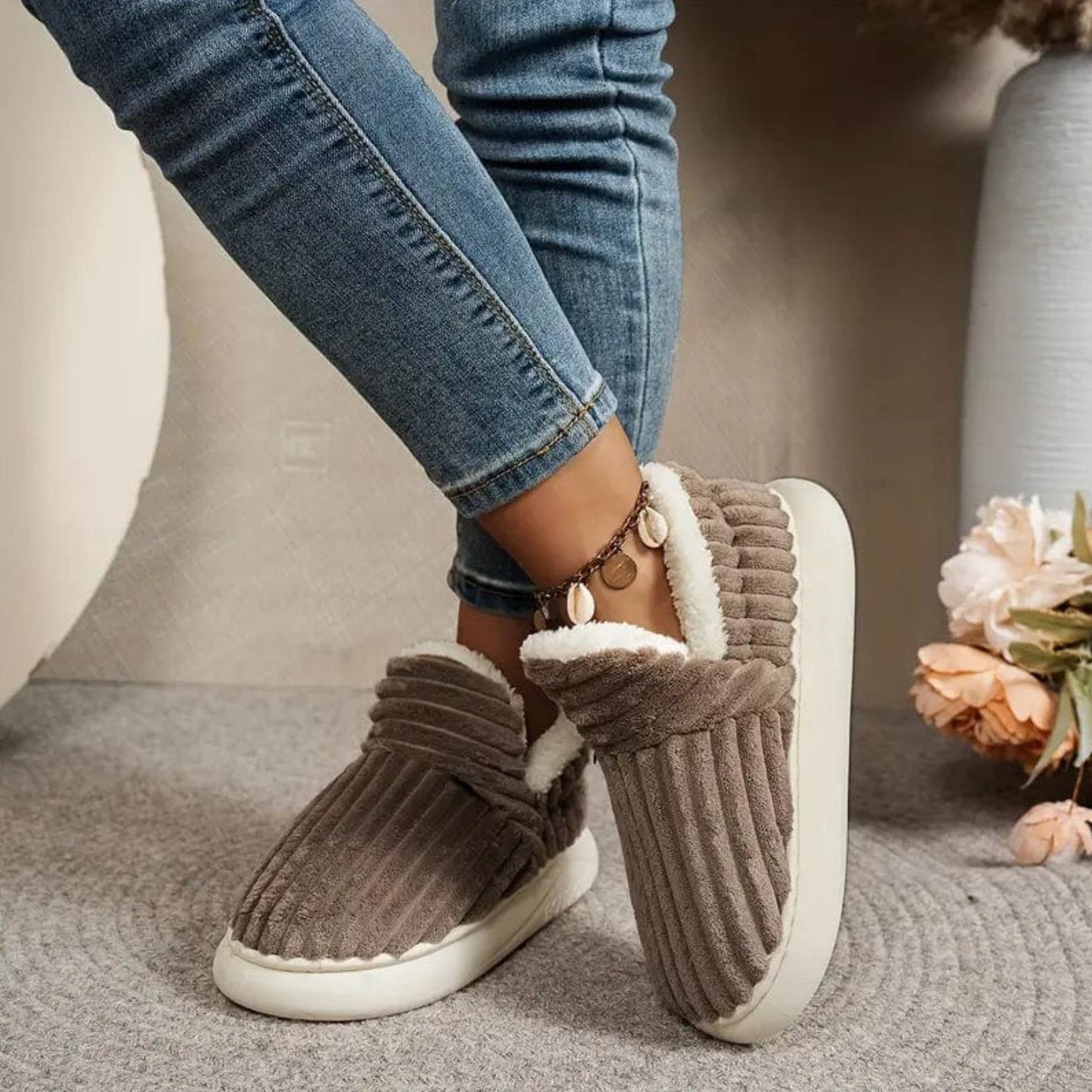 Fluffy | Pantofole Calde in Colori Trendy