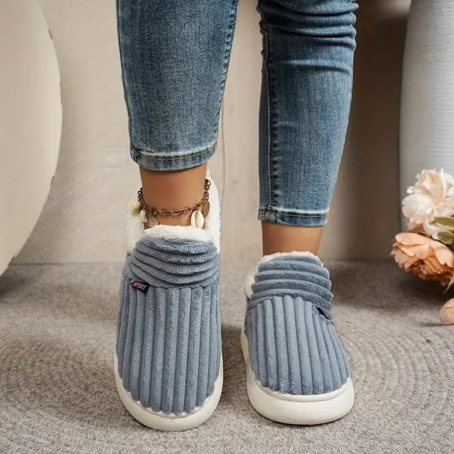 Fluffy | Pantofole Calde in Colori Trendy
