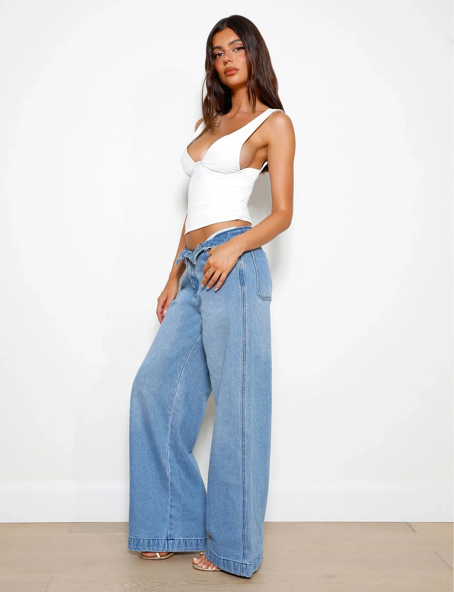 Jessica | Jeans Ampi a Vita Alta