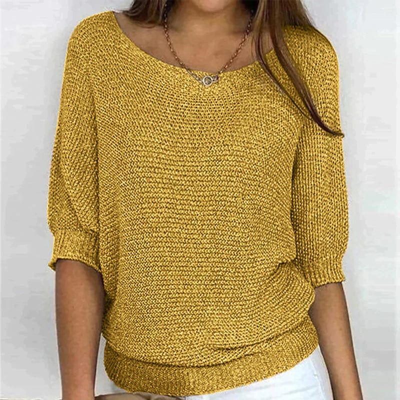 Mage | Maglione monocolore con girocollo e maniche