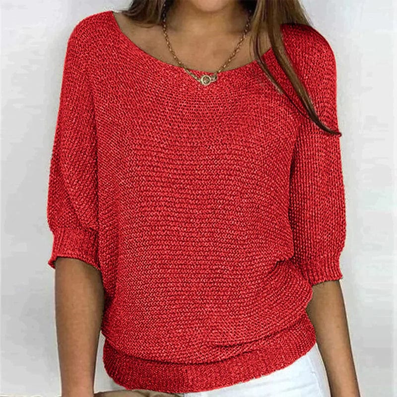 Mage | Maglione monocolore con girocollo e maniche