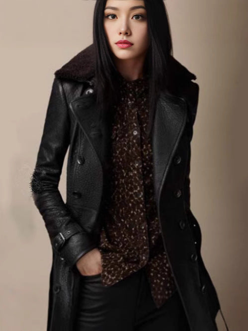 Viktoria | Trench Coat in Pelle Lussuoso