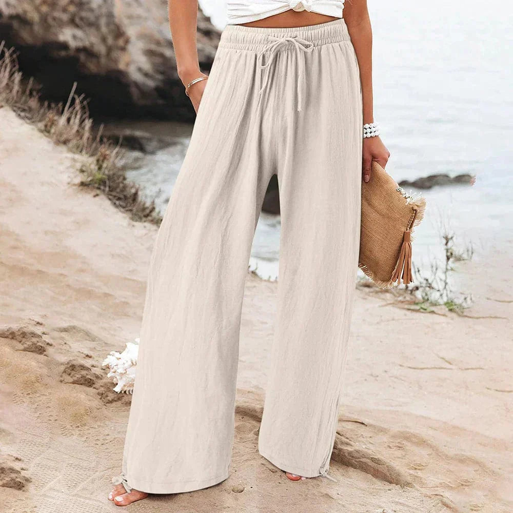 Bella | Pantalone in Lino a Vita Alta