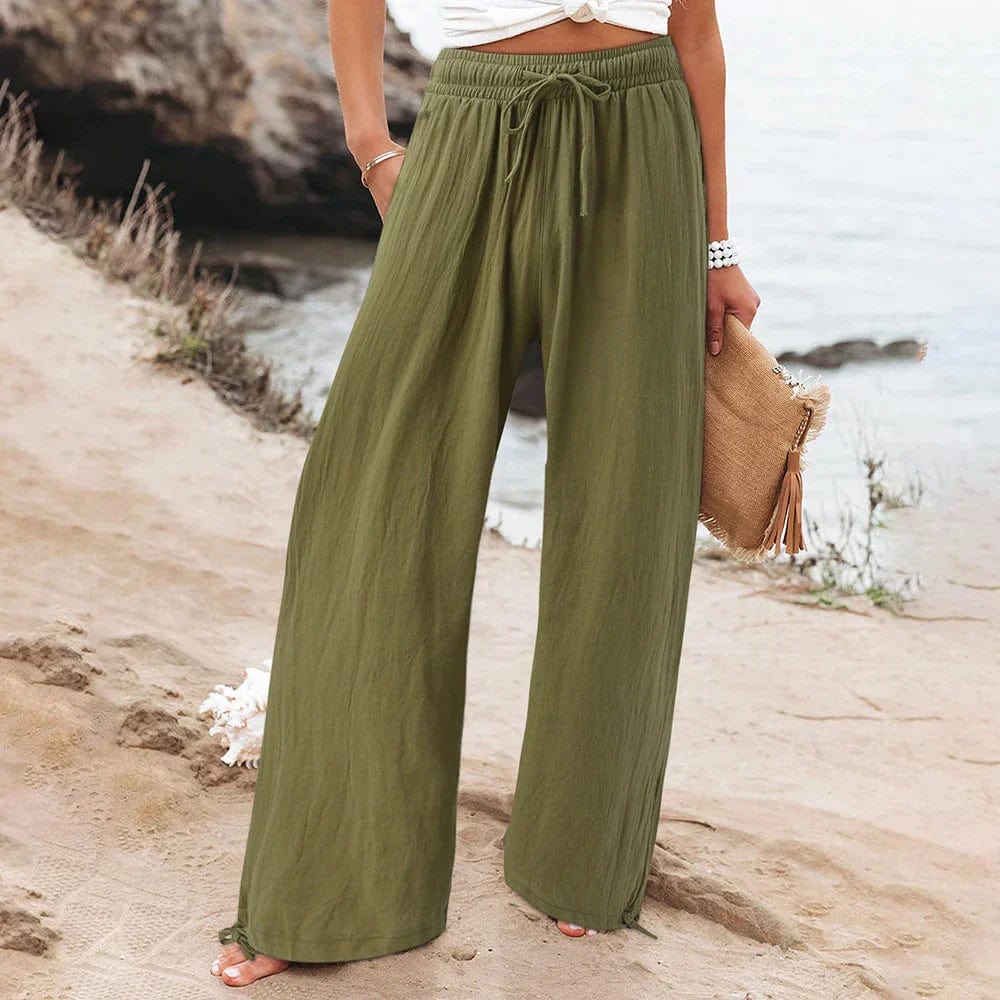 Bella | Pantalone in Lino a Vita Alta