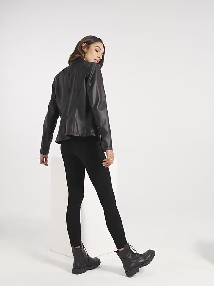 Naomi | Elegant Giacca in Pelle Donna 