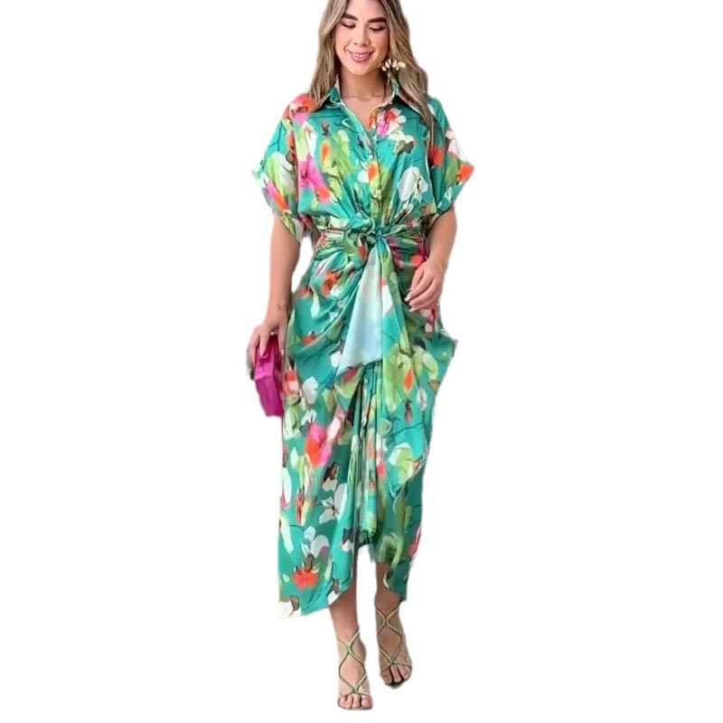 【S-2XL】👗Szabálytalan nyomtatott alkalmi ruha